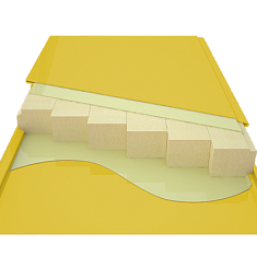 картинка Стеновые сэндвич-панели 40 мм с PIR  