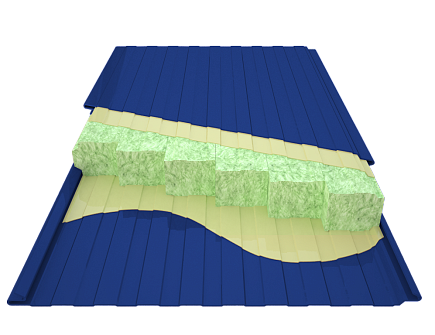 Стеновые сэндвич-панели 100 мм с минеральной ватой